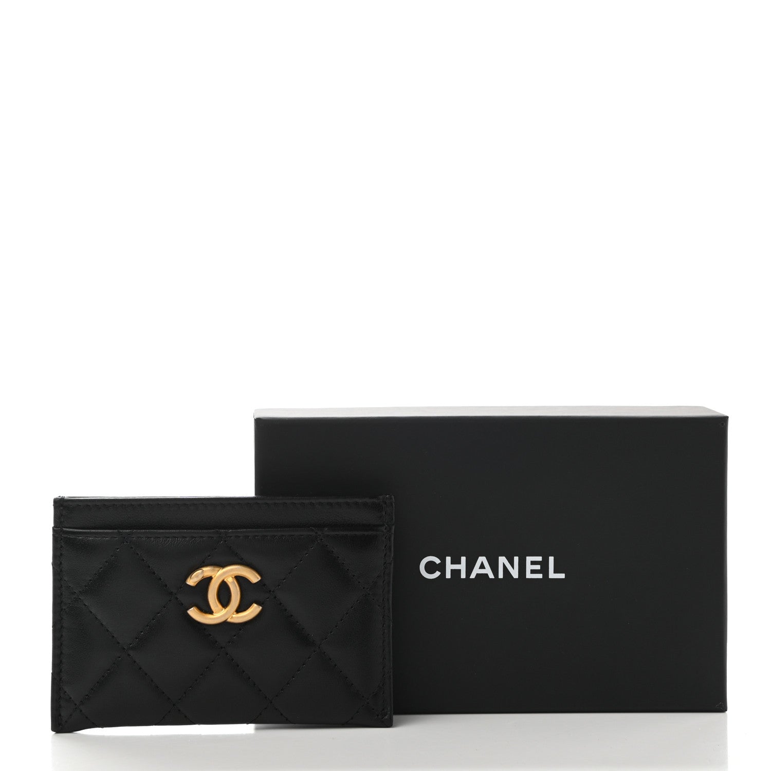 Chanel Lambskin Quilted Card Holder Black 8 of 8
