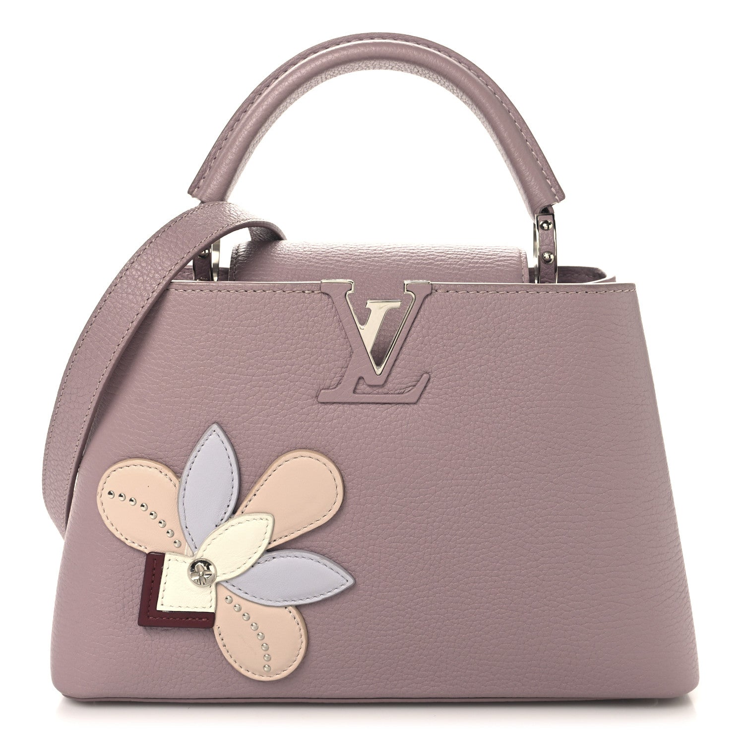 Louis Vuitton Taurillon Iris Blossom Capucines BB Light Purple 1 of 10