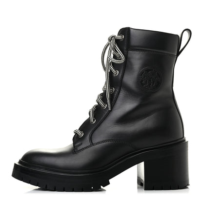 Hermes Calfskin Bridge Ankle Boots 36.5 Black 1 of 8