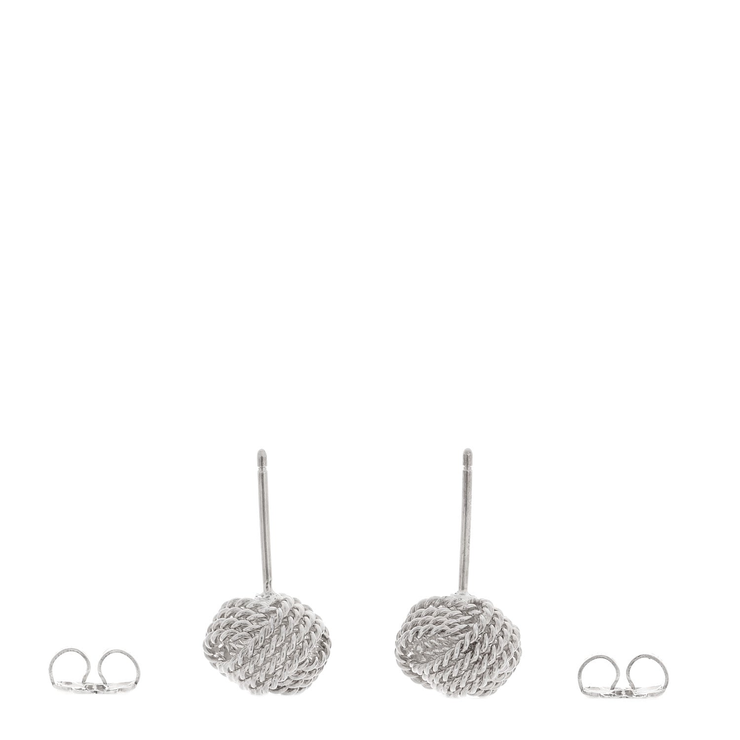 Tiffany Sterling Silver Twist Knot Earrings 3 of 5
