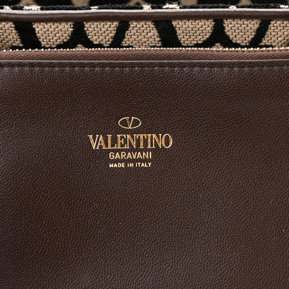 Valentino Garavani Toile Iconographe Goatskin Small Le Quatrieme Shopping Bag Naturale Black Fondant 7 of 11