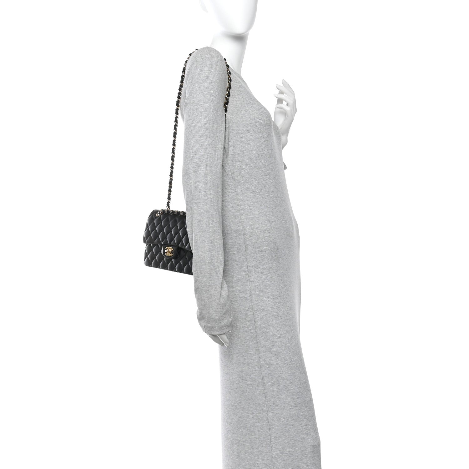 Chanel Lambskin Quilted Small Double Flap Black 2 of 13