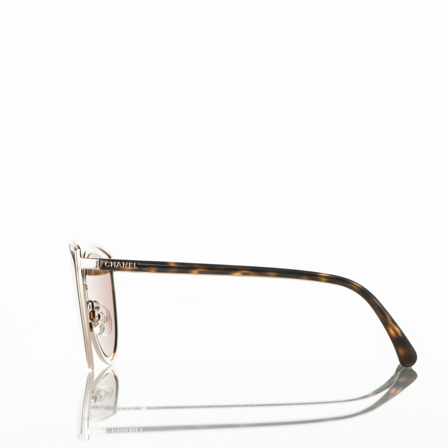 Chanel Metal Cat Eye Sunglasses 4222 Gold 3 of 9