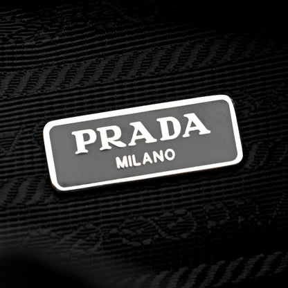 Prada Saffiano Tessuto Re-Nylon Vela Bucket Wristlet Black 6 of 8