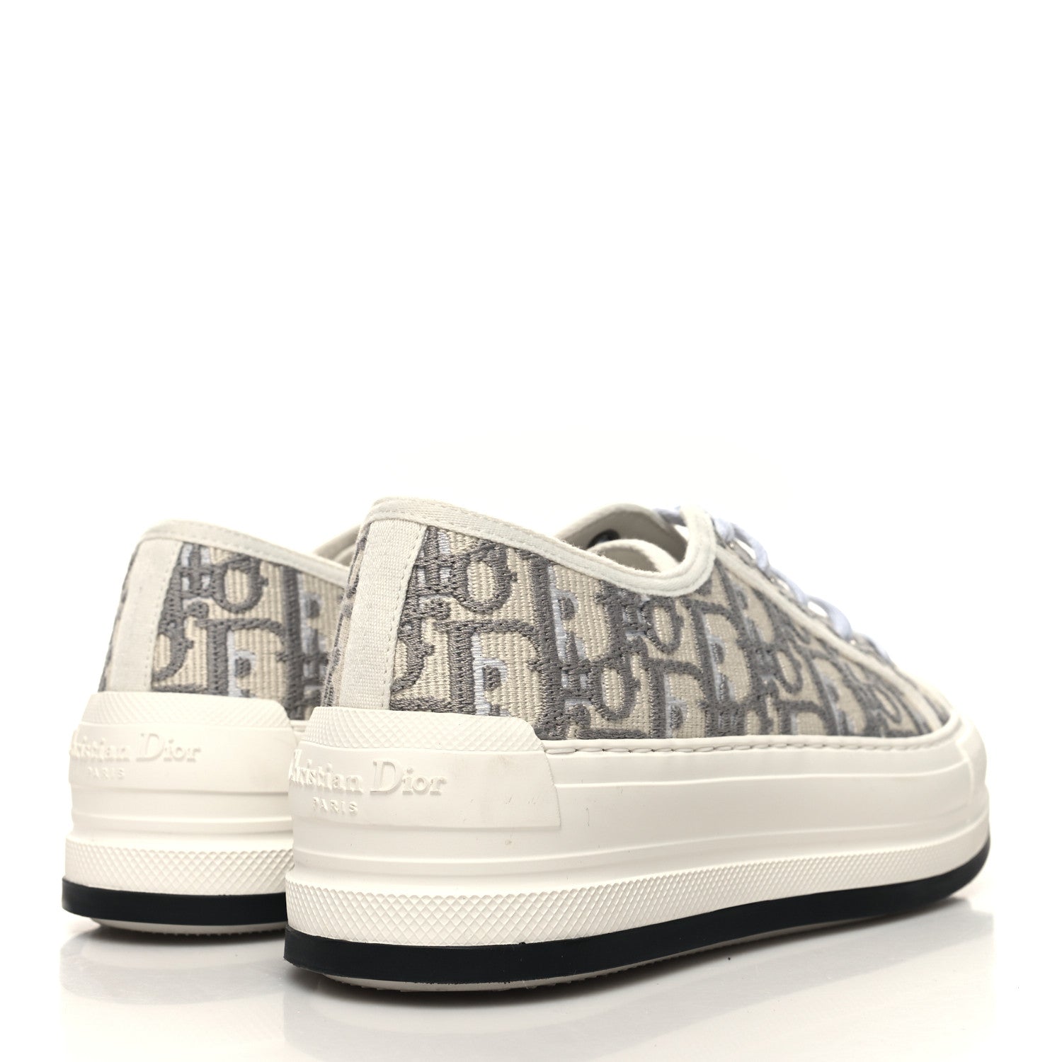Christian Dior Canvas Oblique Walk Dior Low Top Sneakers 36 Grey Stone 4 of 9