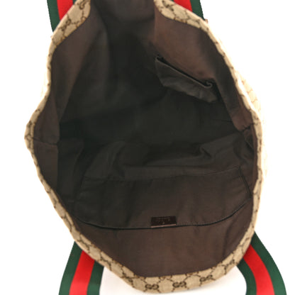 Gucci GG Monogram Medium Web Handle Vertical Tote Dark Brown 5 of 12