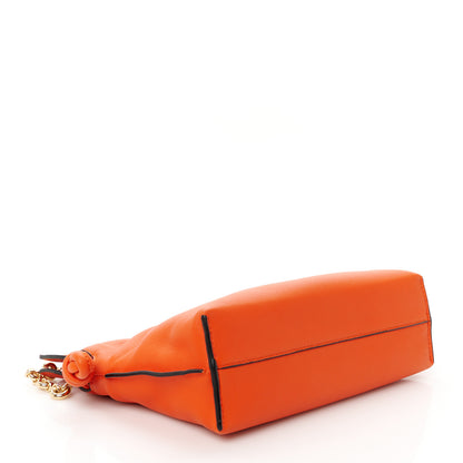 Loewe Nappa Calfskin Mini Flamenco Knot Clutch With Chain Orange 4 of 11