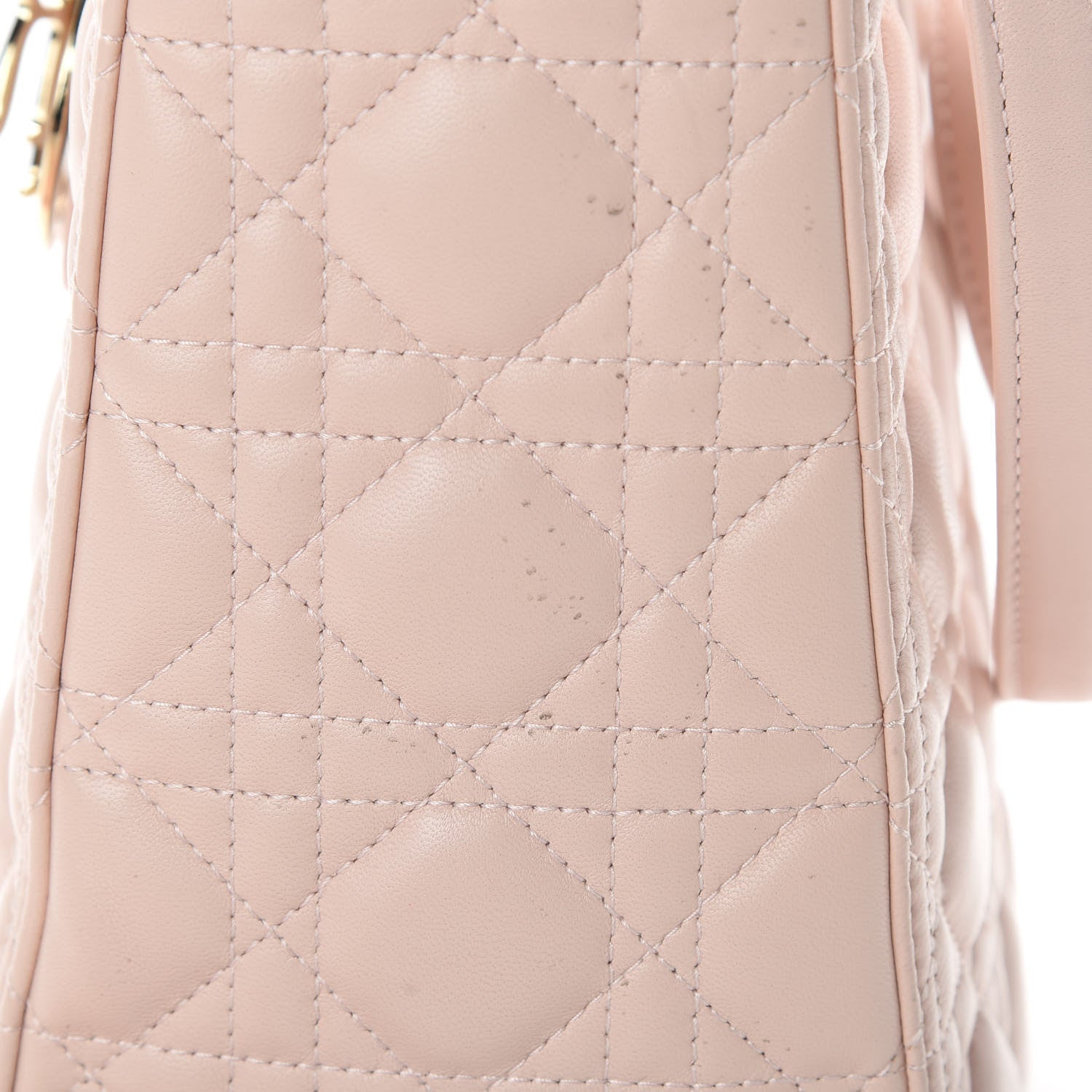 Christian Dior Lambskin Cannage Large Lady Dior Rose Poudre 13 of 14