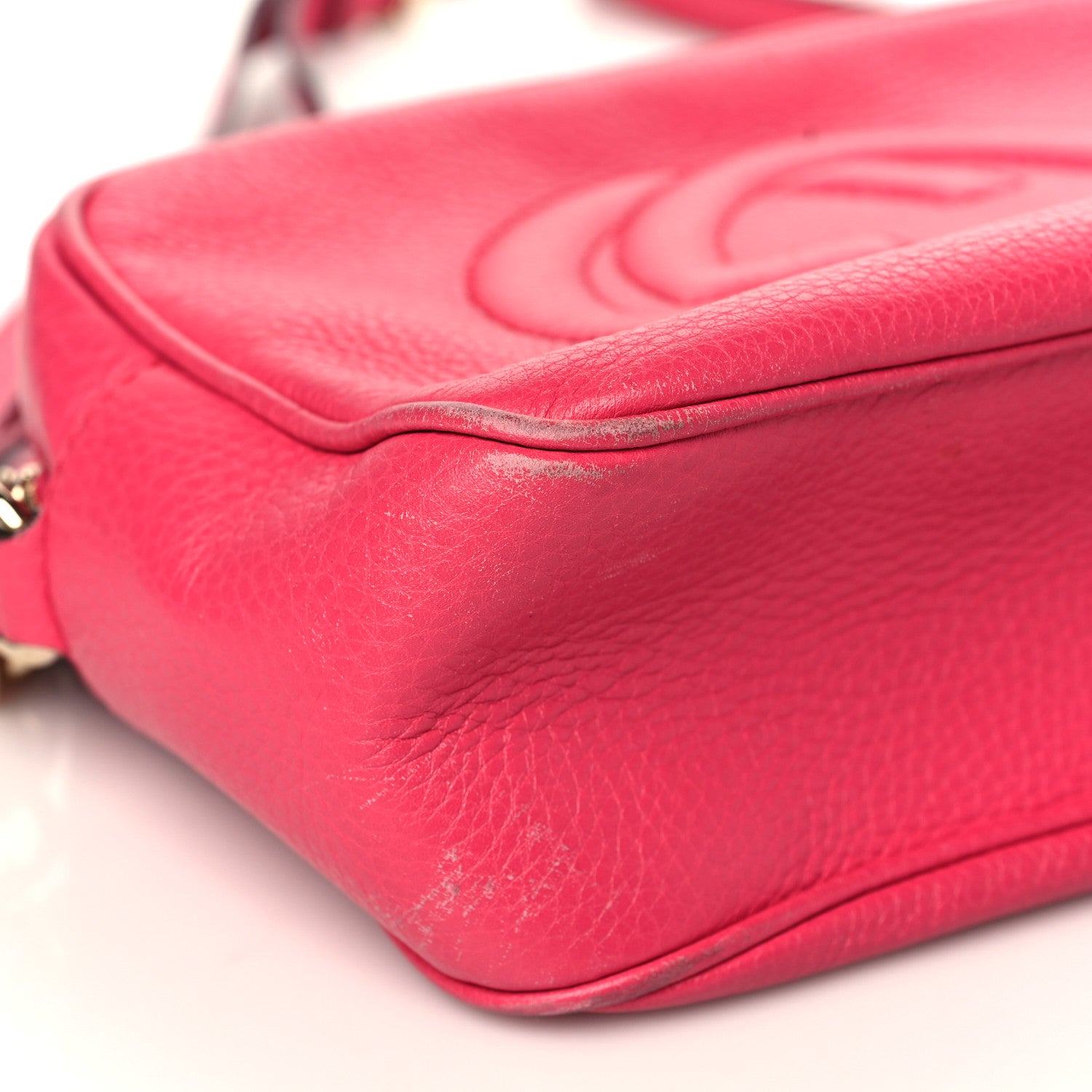 Gucci Pebbled Calfskin Small Soho Disco Bag Fuchsia 8 of 12