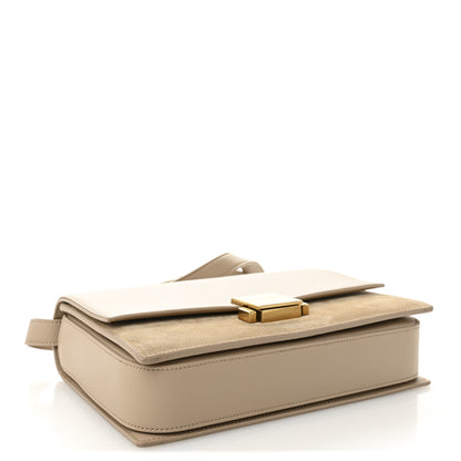 Saint Laurent Smooth Calfskin Suede Medium Bellechasse Bag Dark Beige 4 of 10