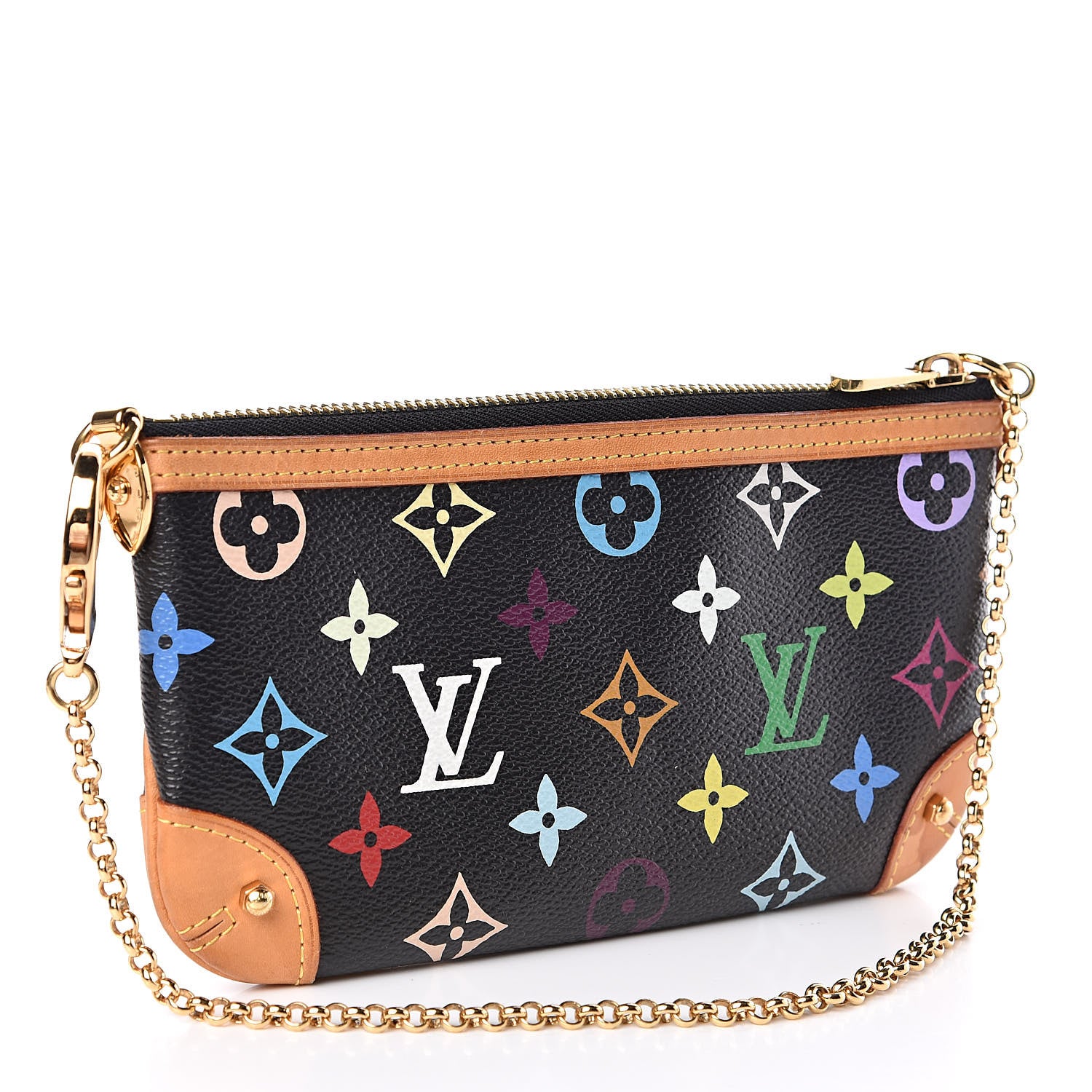 Louis Vuitton Monogram Multicolor Pochette Milla MM Black 3 of 10