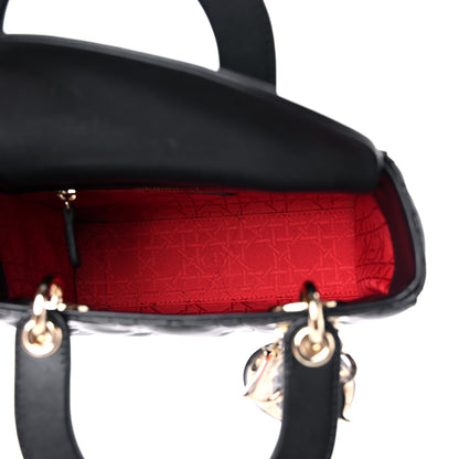 Christian Dior Lambskin Cannage Small Lucky Badges My Lady Dior Black 5 of 13