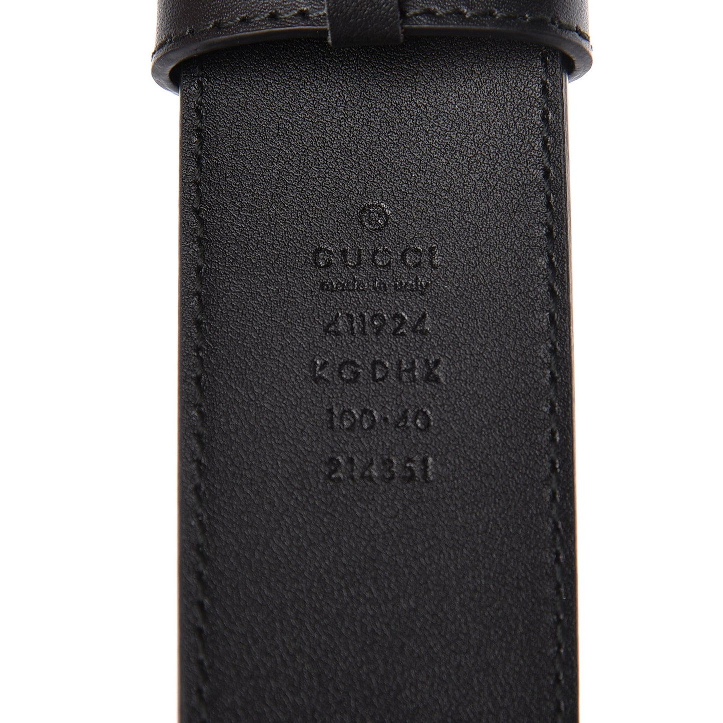 GG Supreme Monogram Selleria Calfskin Interlocking G 40mm Belt 100 40 Black Grey