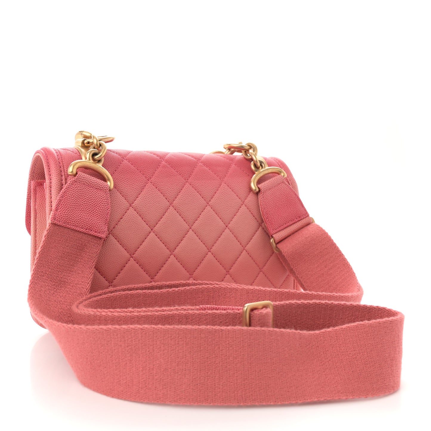 Caviar Quilted Small Sunset On The Sea Flap Coral