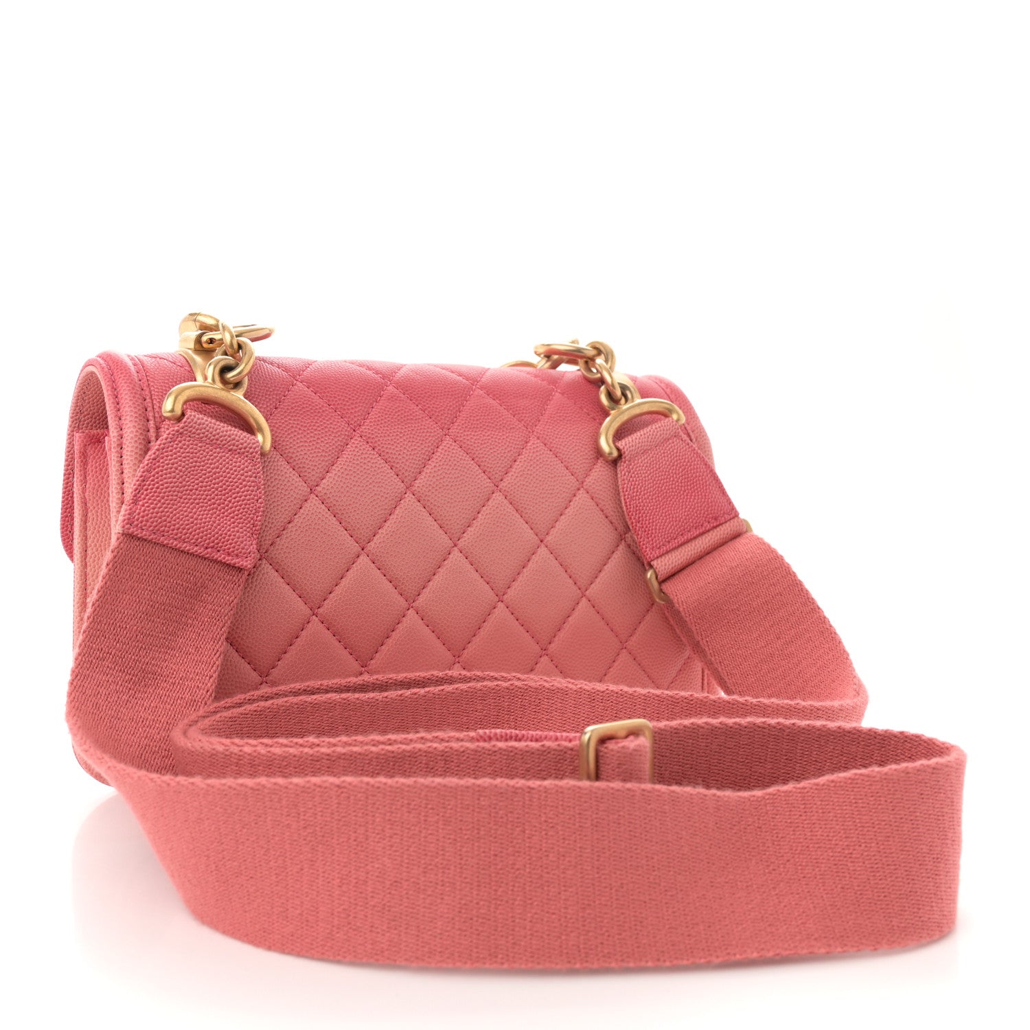 Chanel Caviar Quilted Small Sunset On The Sea Flap Coral 3 of 10