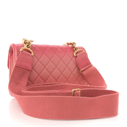 Chanel Caviar Quilted Small Sunset On The Sea Flap Coral 3 of 10