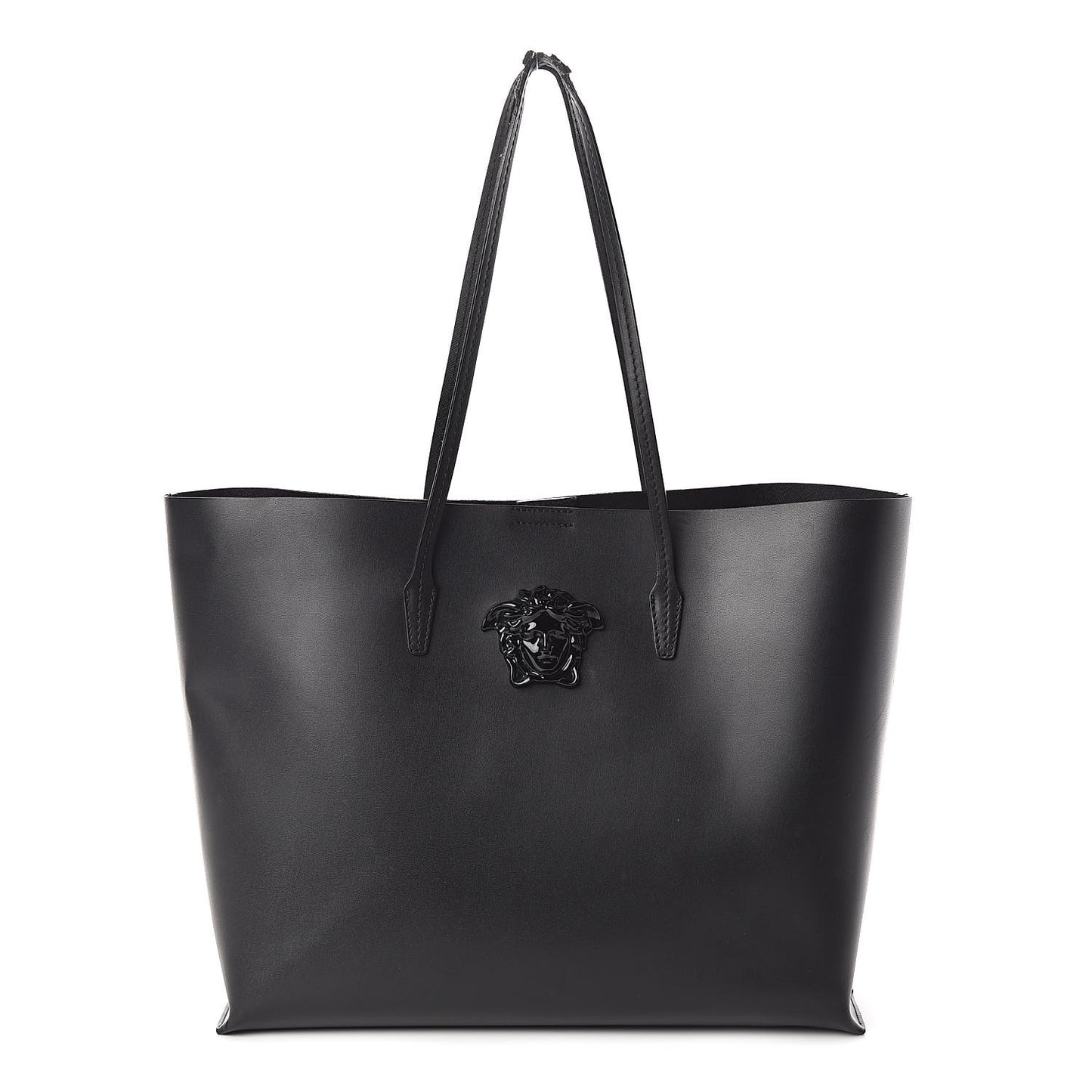 Calfskin Palazzo Medusa Tote Black