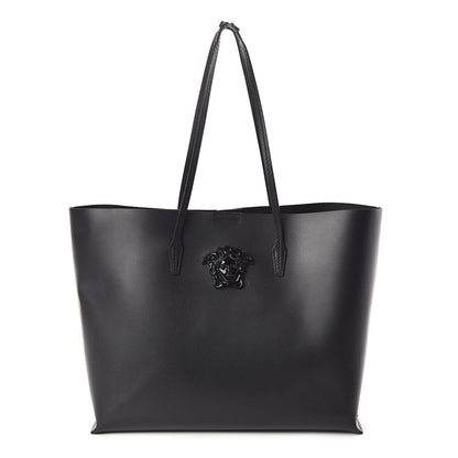 Versace Calfskin Palazzo Medusa Tote Black 1 of 11