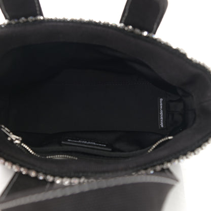 Alexander Wang Mesh Crystal Rhinestone Mini Crusier Tote Black Silver 5 of 12