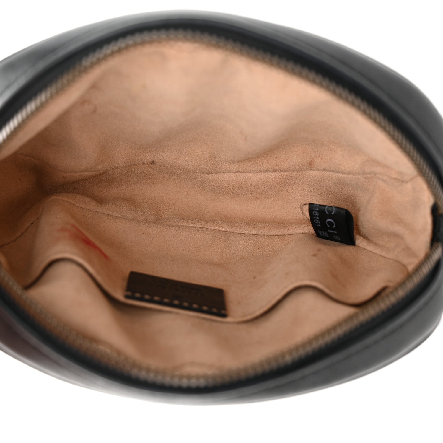 Gucci Calfskin Matelasse GG Marmont Belt Bag 75 30 Black 6 of 14