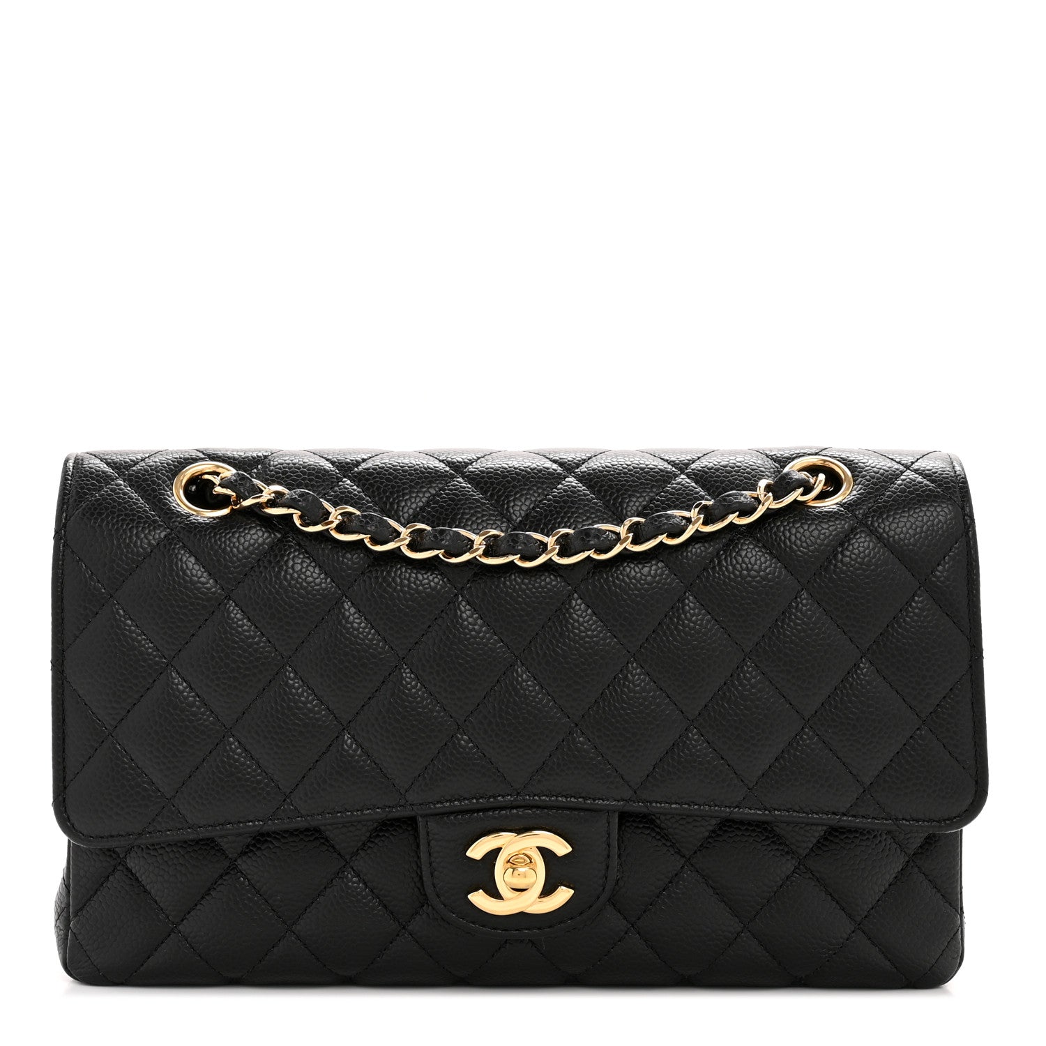 Chanel Caviar Quilted Medium Double Flap Black 1 of 13