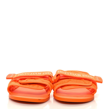 Christian Dior Technical Stretch Fabric Camouflage Dio(r)evolution Slide Sandals 39 Orange Fluo 2 of 10