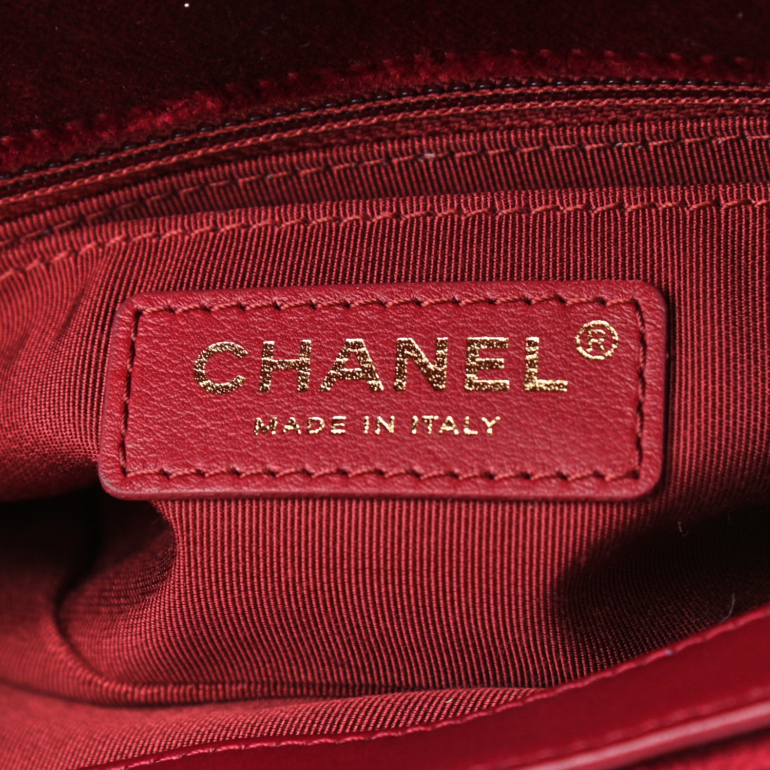 Chanel Velvet Quilted Mini Rectangular Pearl Crush Flap Burgundy 7 of 9
