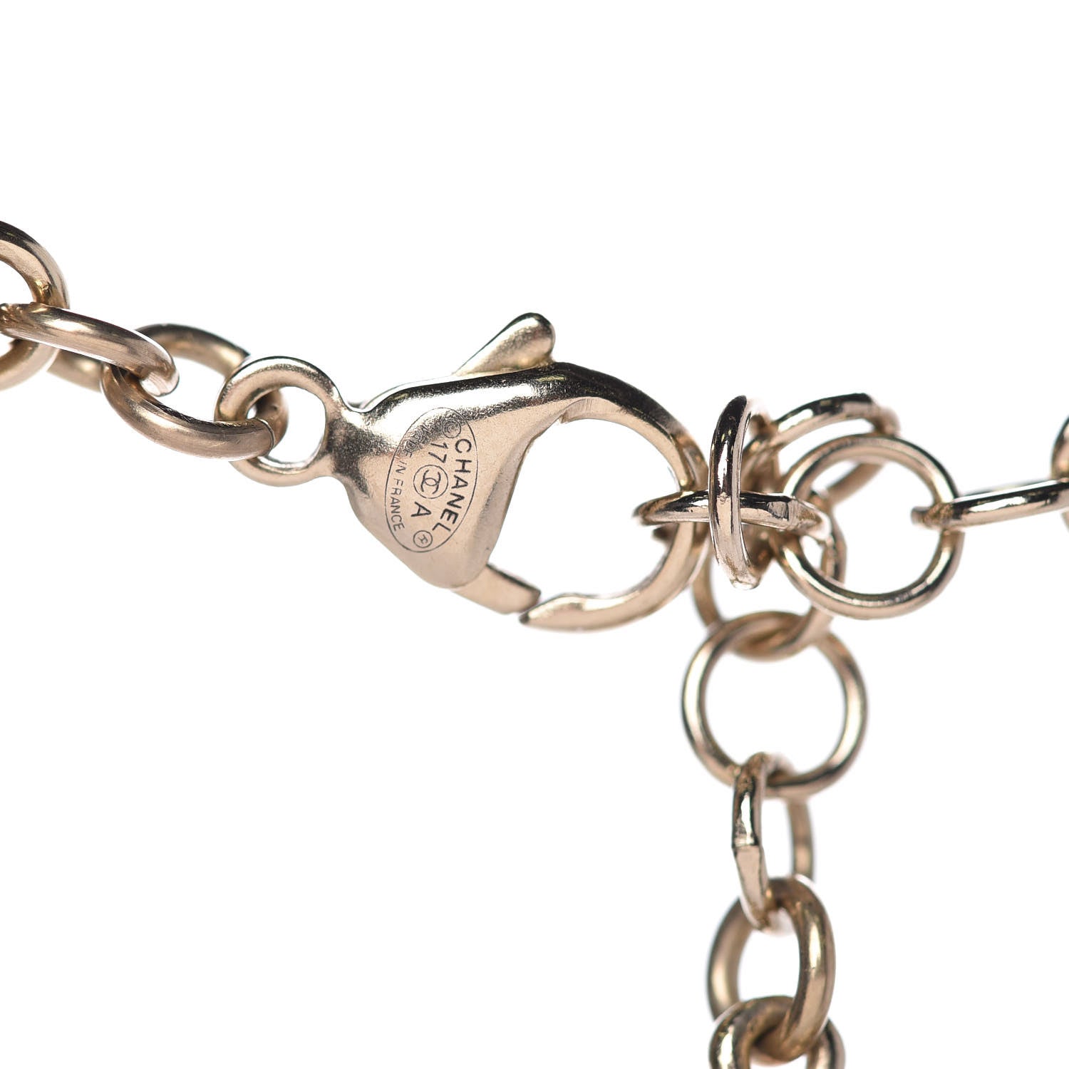 Chanel Chain Link CC Choker Necklace Gold 4 of 4