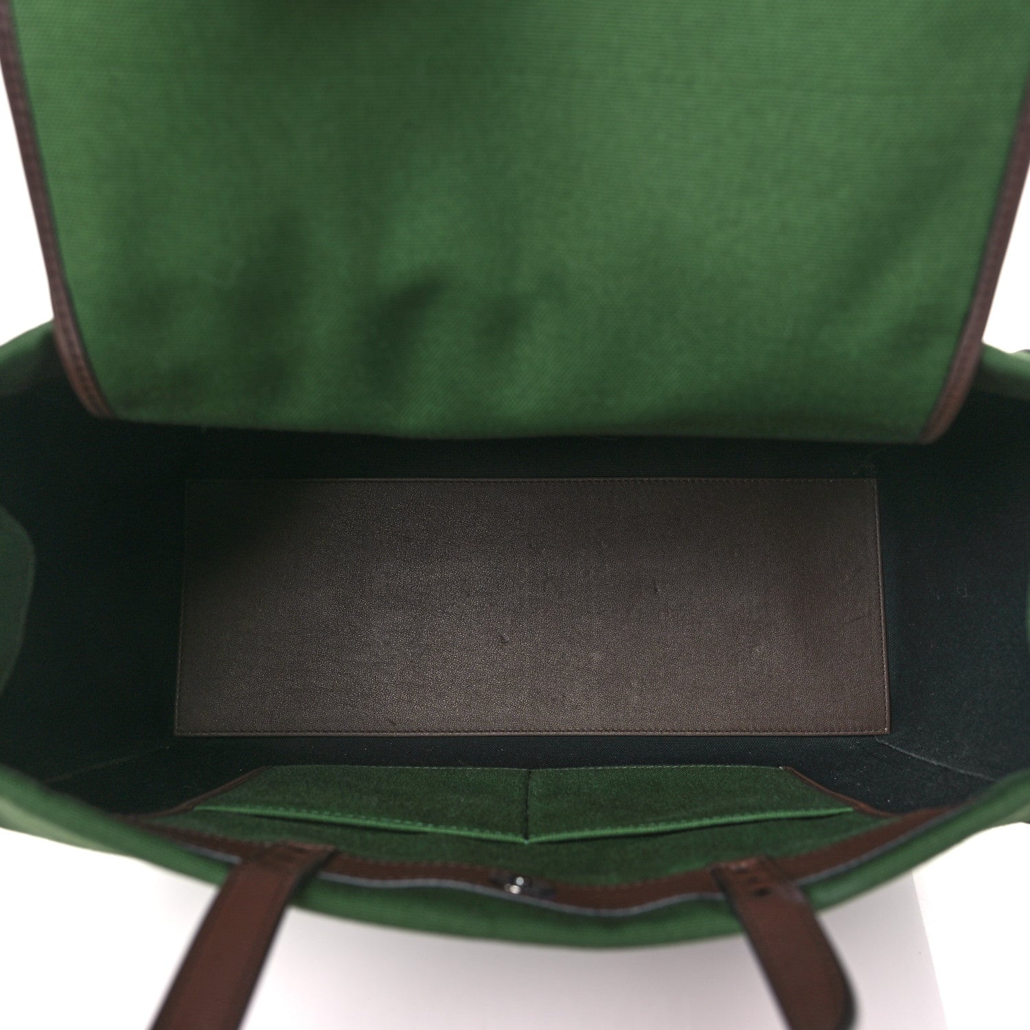 Valentino Garavani Canvas Calfskin University Logo Medium Rockstud Tote Green Forest Fondant Pink PP 4 of 7