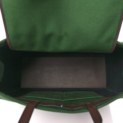 Valentino Garavani Canvas Calfskin University Logo Medium Rockstud Tote Green Forest Fondant Pink PP 4 of 7