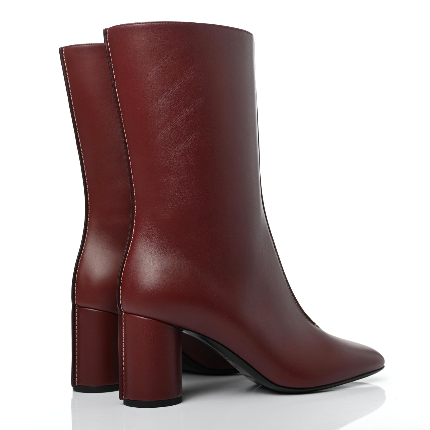 Hermes Calfskin Defile Ankle Boots 38 Rouge Pourpre 4 of 8