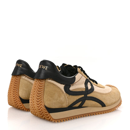 Loewe Nylon Suede Flow Runner Sneakers 38 Gold Black 5 of 14