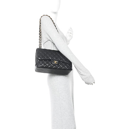 Chanel Caviar Quilted Jumbo Double Flap Black 2 of 16
