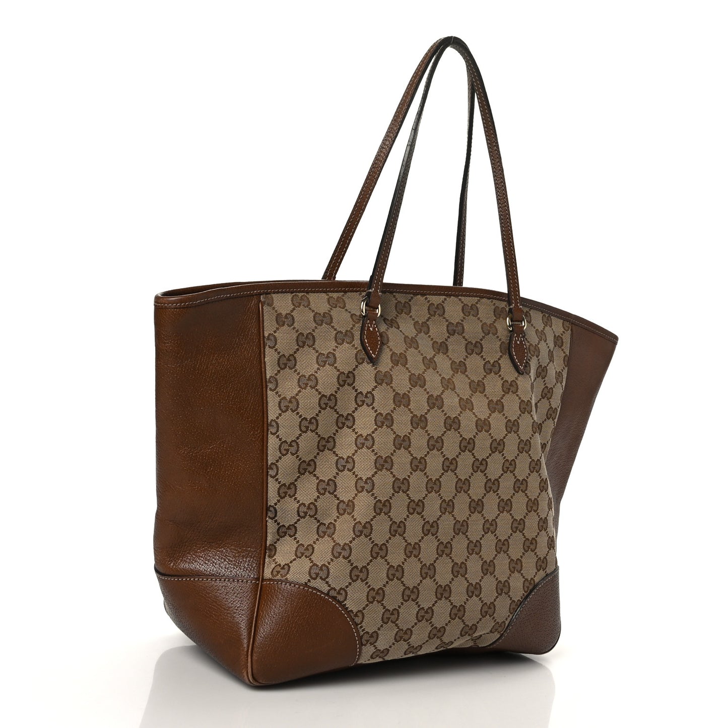 Monogram Medium Bree Zippered Tote Beige Tabacco