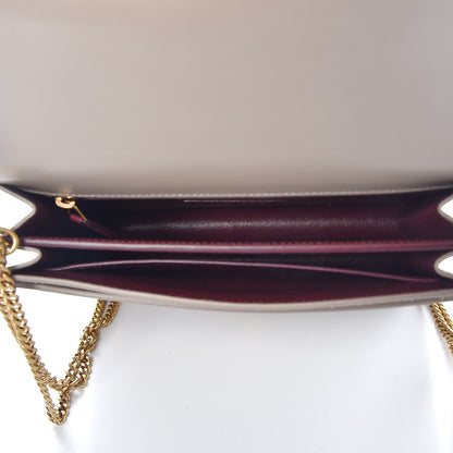Saint Laurent Calfskin Monogram Cassandra Clasp Bag Mink Rouge Legion 6 of 11