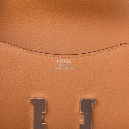 Hermes Evercolor Constance Slim Wallet Caramel 9 of 10