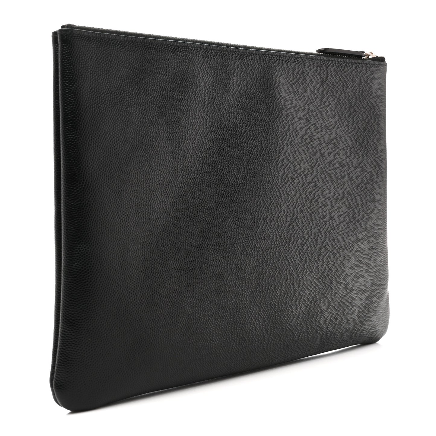 Caviar Studded Medium Deauville Pouch Black