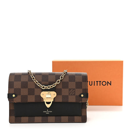 Louis Vuitton Damier Ebene Vavin Chain Wallet Black 10 of 10