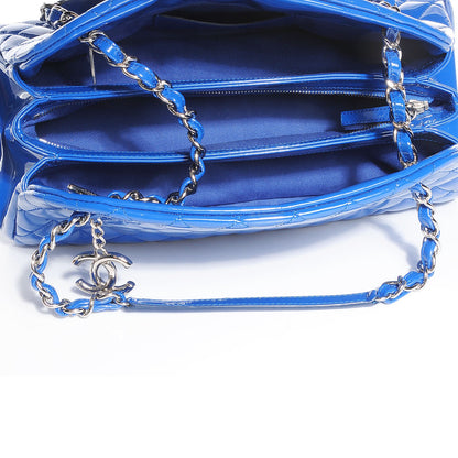 Chanel Patent Quilted Medium Just Mademoiselle Dark Blue 7 of 7