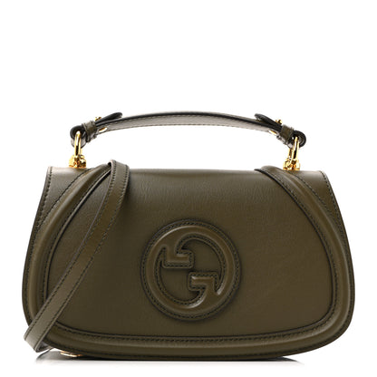 Gucci Roxy Calfskin Medium Blondie Top Handle Bag Forest Green 2 of 28