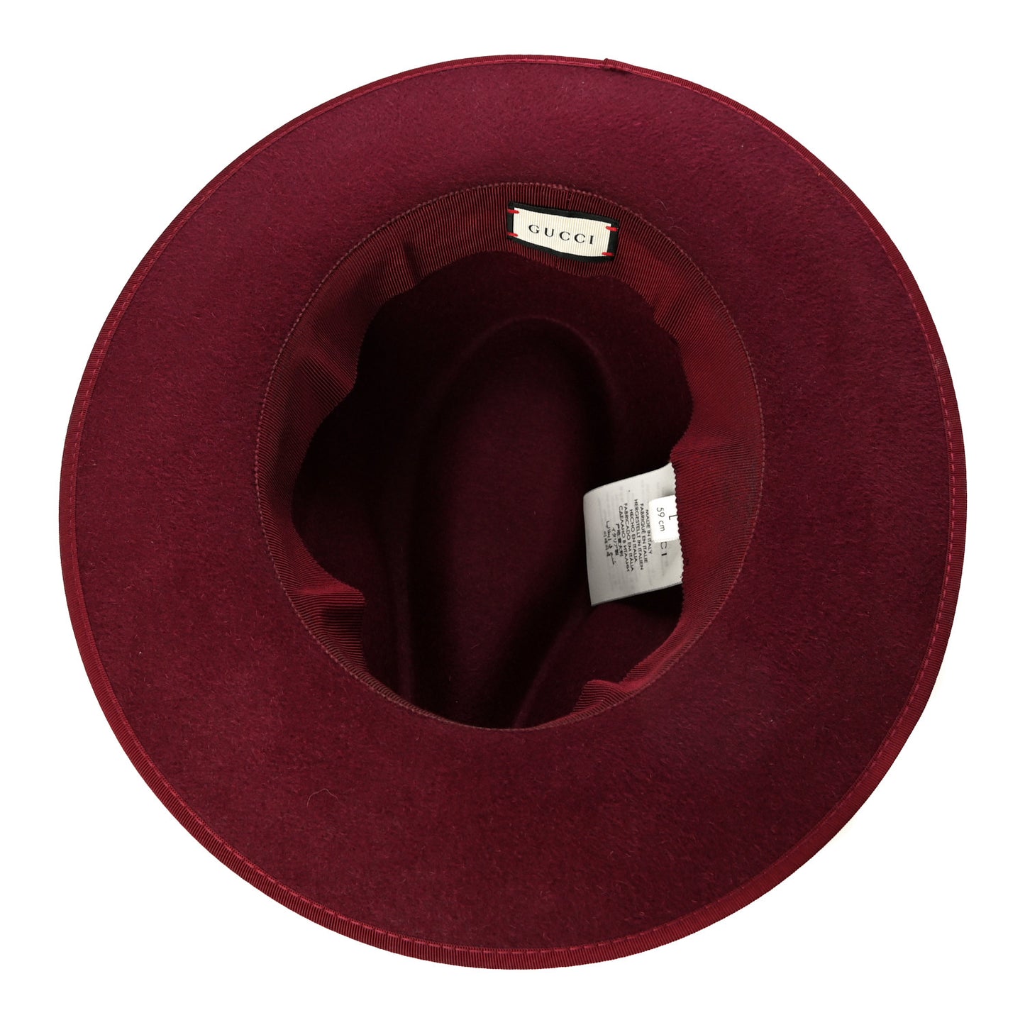 Felt Bow Hat L Burgundy