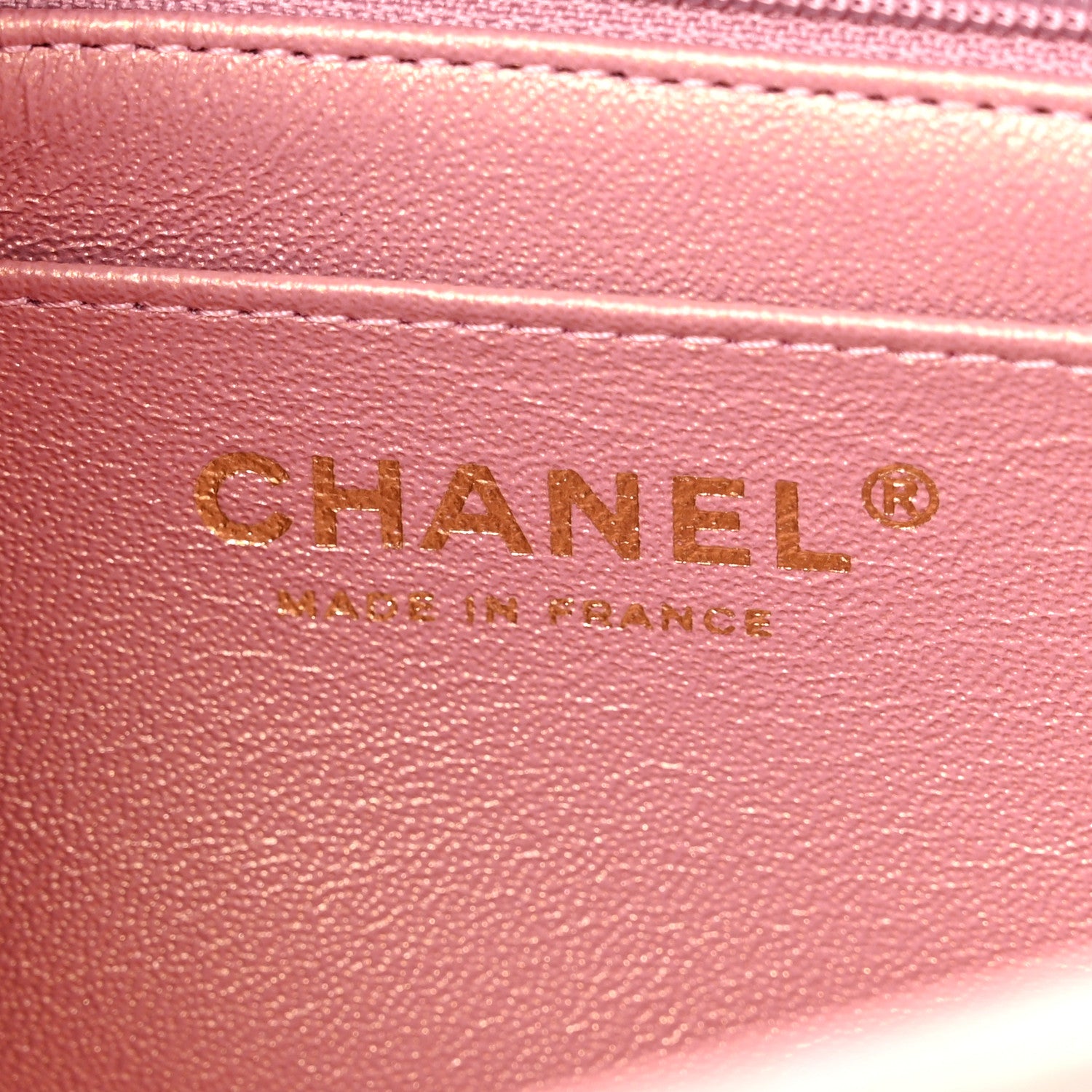 Chanel Iridescent Lambskin Quilted Mini Top Handle Rectangular Flap Pink 6 of 13