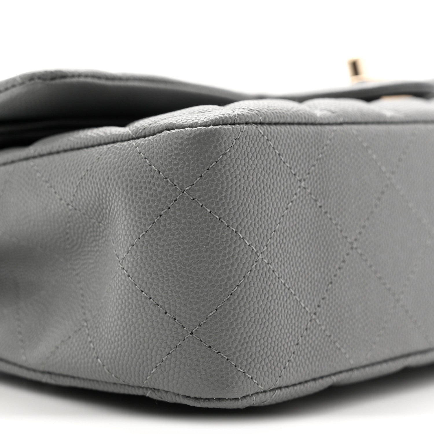 Chanel Caviar Quilted Medium Double Flap Grey 9 of 11