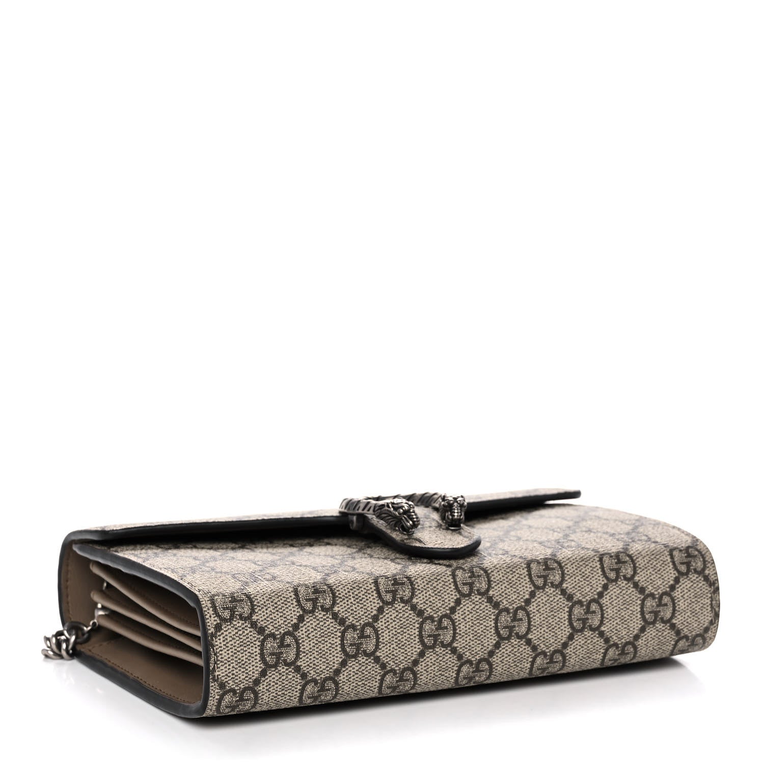 Gucci GG Supreme Monogram Mini Dionysus Chain Wallet Beige Taupe 4 of 11