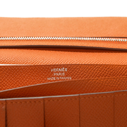 Hermes Epsom Bearn Gusset Wallet Orange 6 of 7
