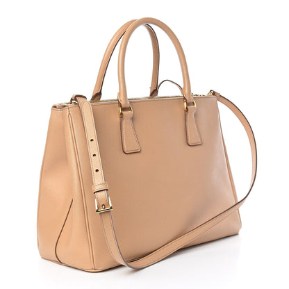 Prada Saffiano Medium Galleria Double Zip Tote Noisette 3 of 14