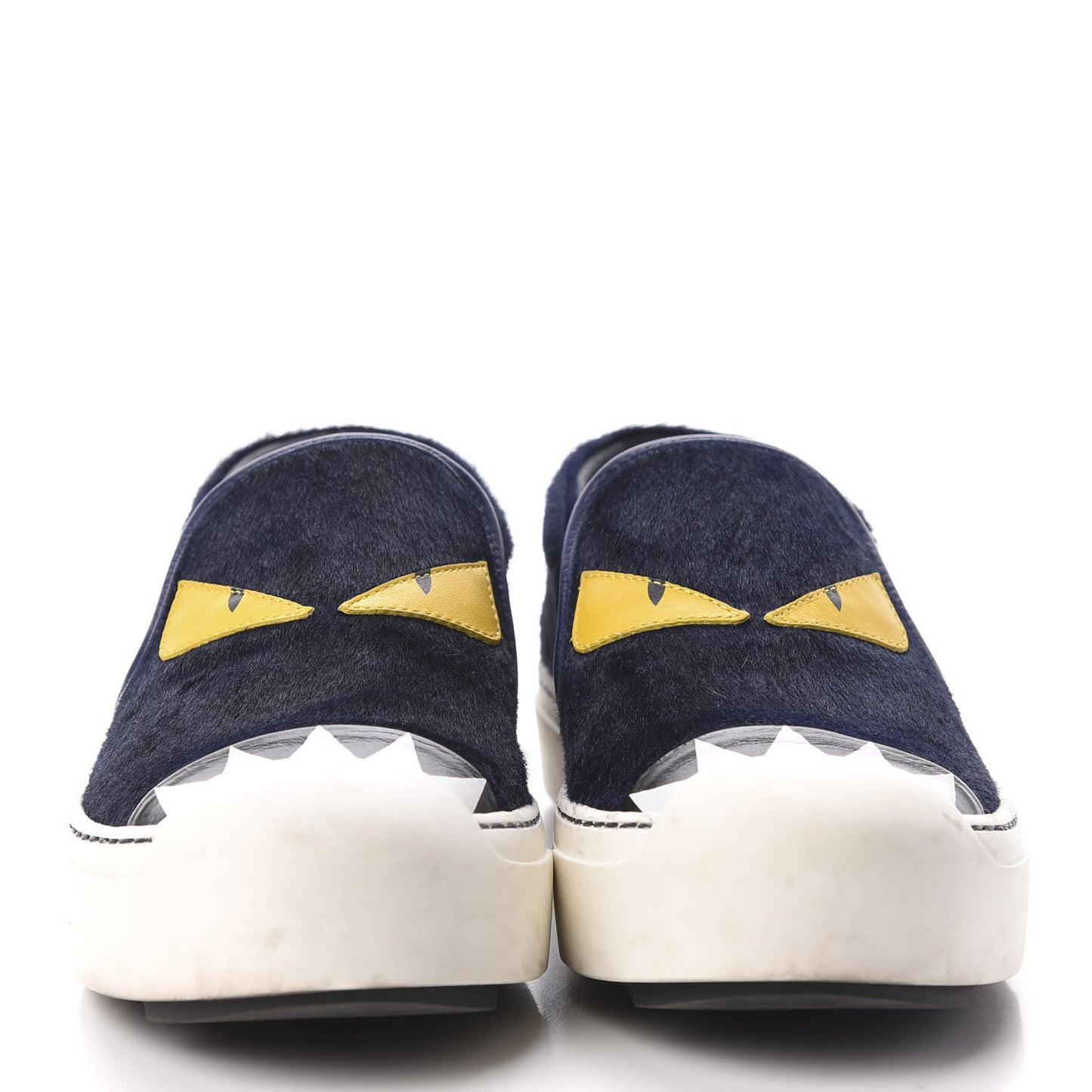 Cavallino VItello Monster Eyes Slip On Sneakers 39 Blue