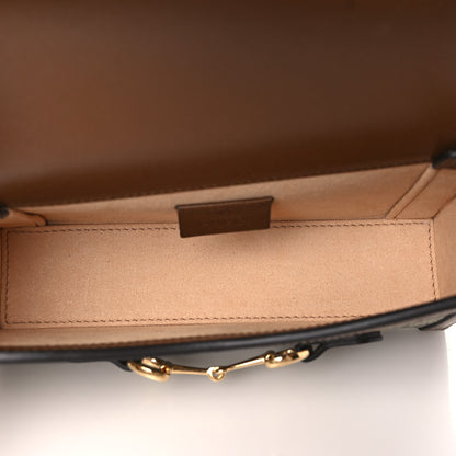 Gucci GG Supreme Monogram Mini Horsebit 1955 Shoulder Bag Beige Brown Sugar 5 of 10
