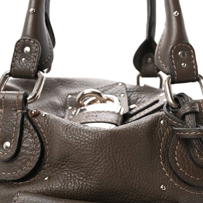 Chloe Calfskin Medium Paddington Satchel Gris Vert 7 of 9