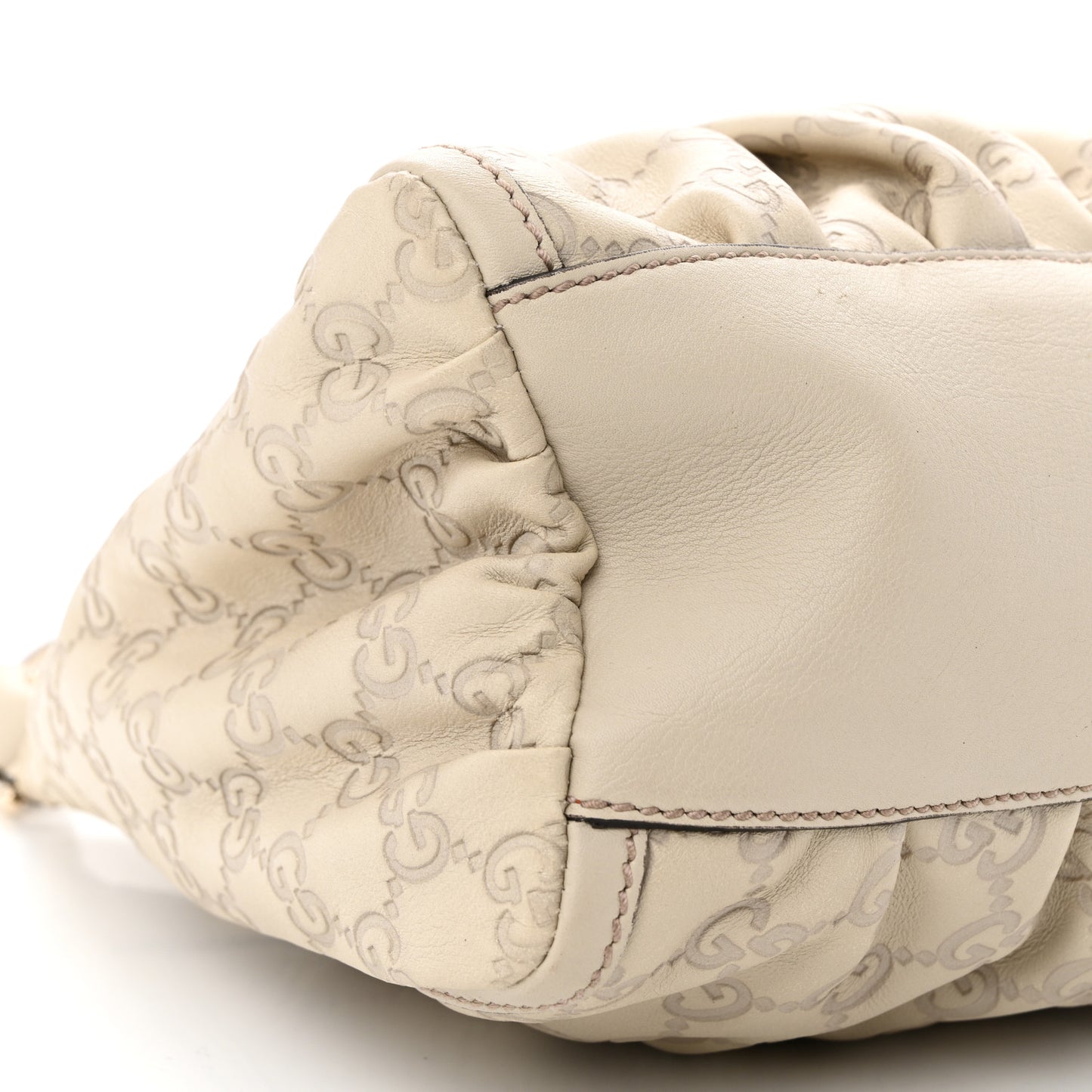 Guccissima Medium D Gold Hobo Off White